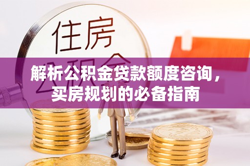 台南解析公积金贷款额度咨询，买房规划的必备指南
