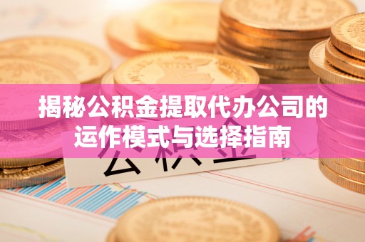 台南揭秘公积金提取代办公司的运作模式与选择指南