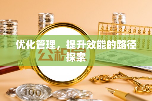 台南优化管理，提升效能的路径探索