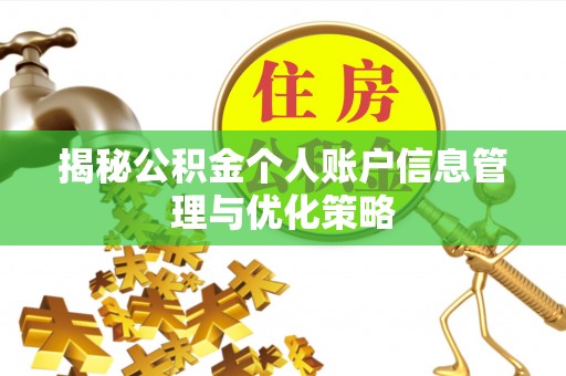 台南揭秘公积金个人账户信息管理与优化策略