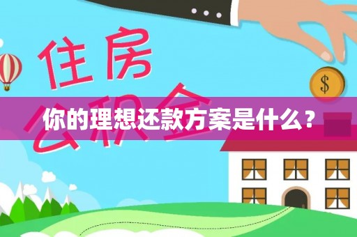 台南你的理想还款方案是什么？