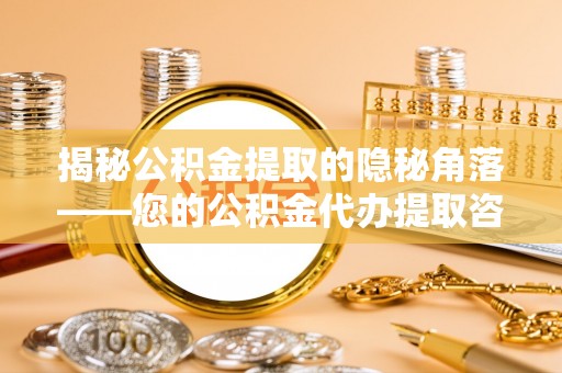 台南揭秘公积金提取的隐秘角落——您的公积金代办提取咨询指南
