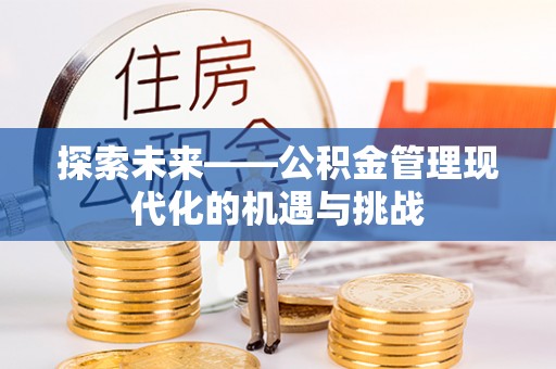 台南探索未来——公积金管理现代化的机遇与挑战